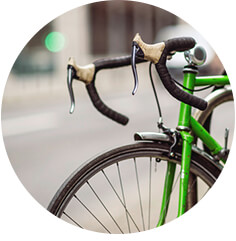 Grünes Fahhrad - Sicher dank Fahrradhaftpflicht