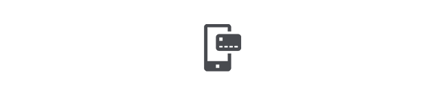 Online-Banking: Icon mit einem Handy und Kreditkarte