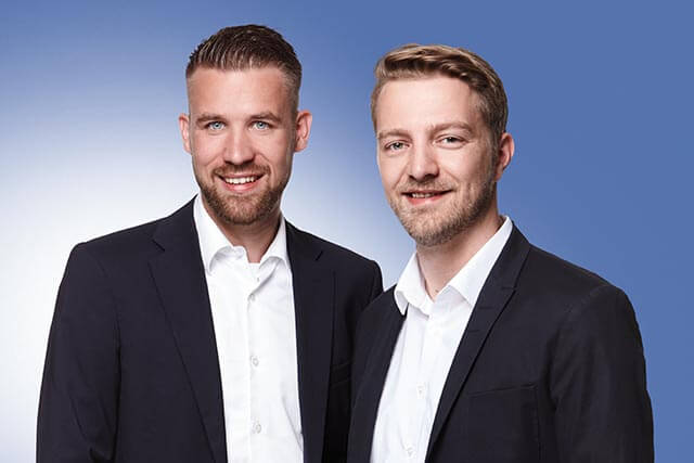 Teamfoto von Hannes Luhmann und Daniel Piskorz