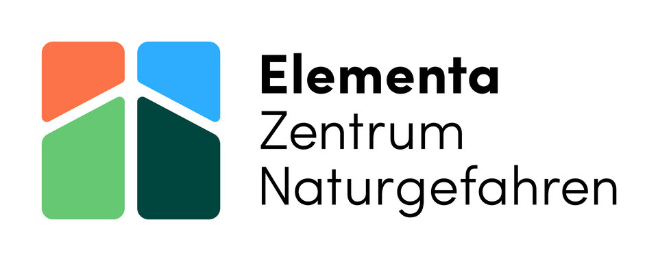 Logo Elementa mit Claim "Zentrum Naturgefahren"